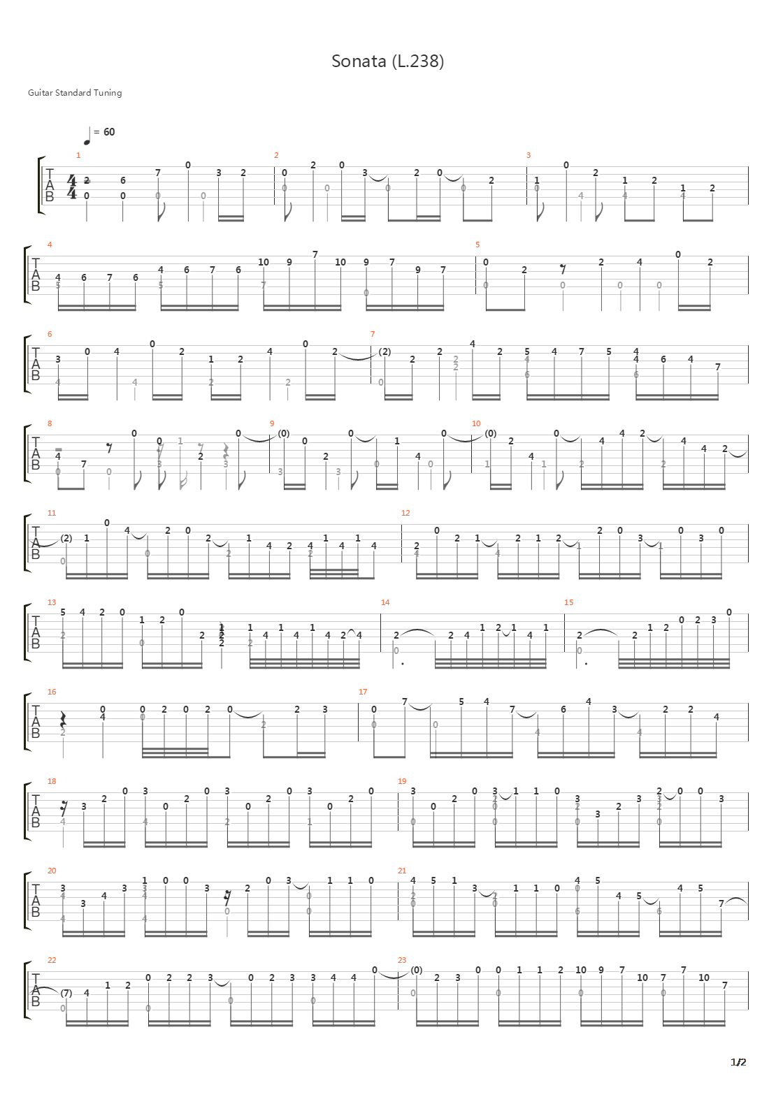 Sonata L238吉他谱