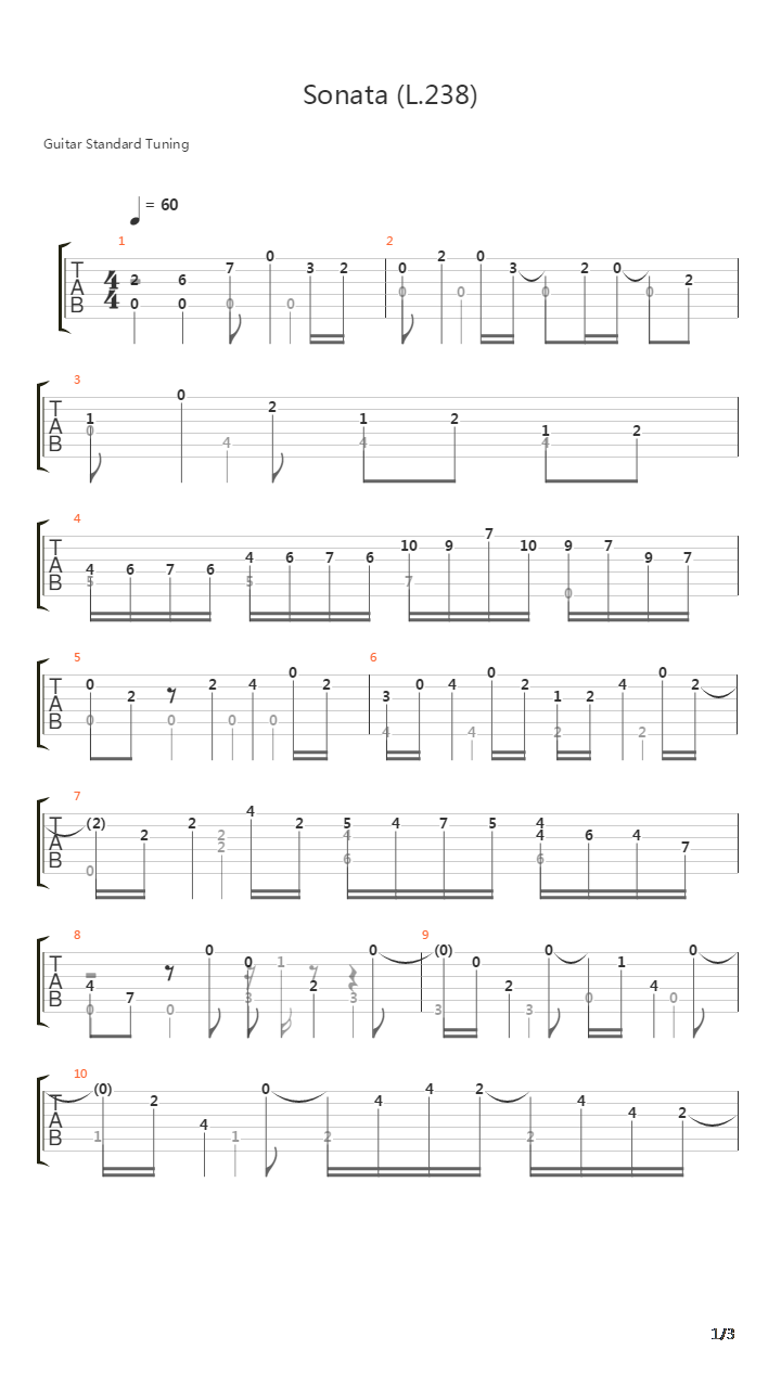 Sonata L238吉他谱