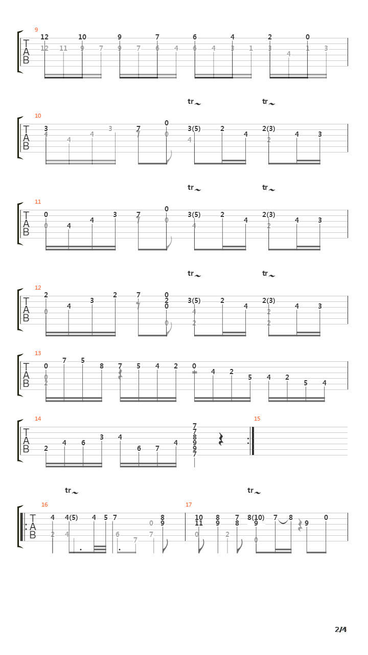 Sonata In E Minor K11吉他谱