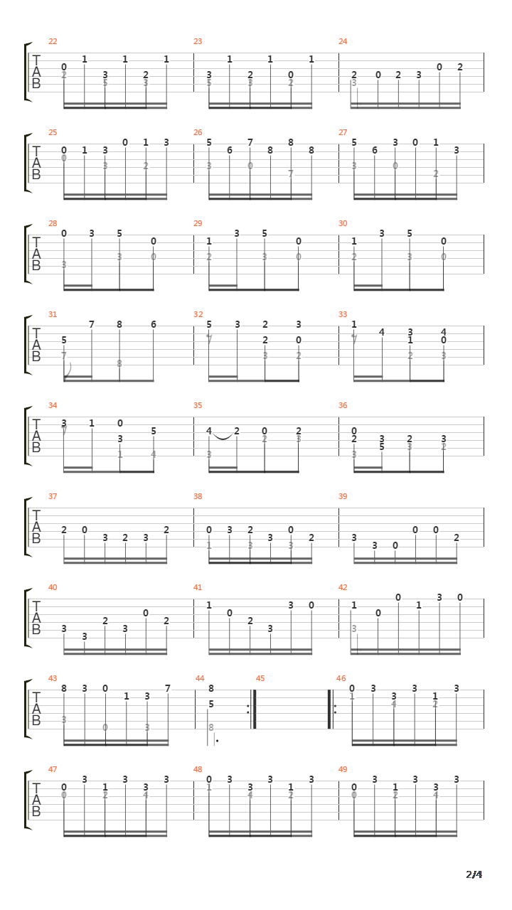 Sonata in A Minor K36 L245吉他谱