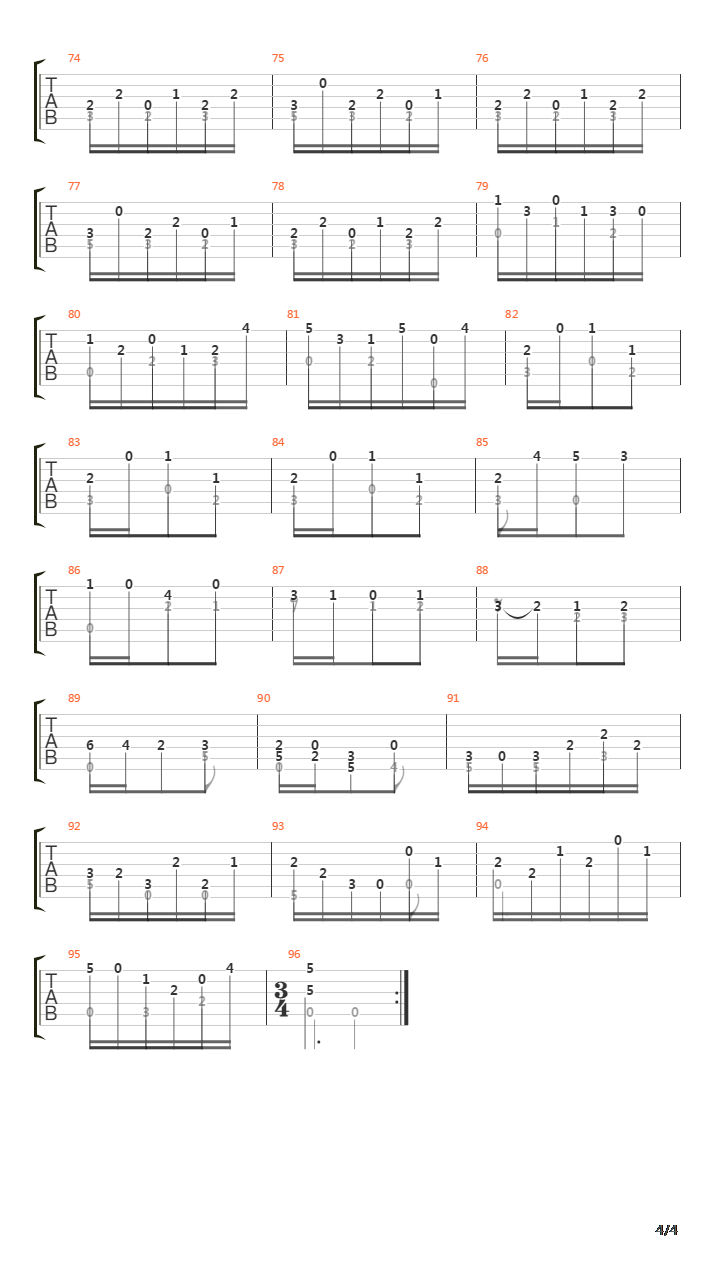 Sonata in A Minor K36 L245吉他谱