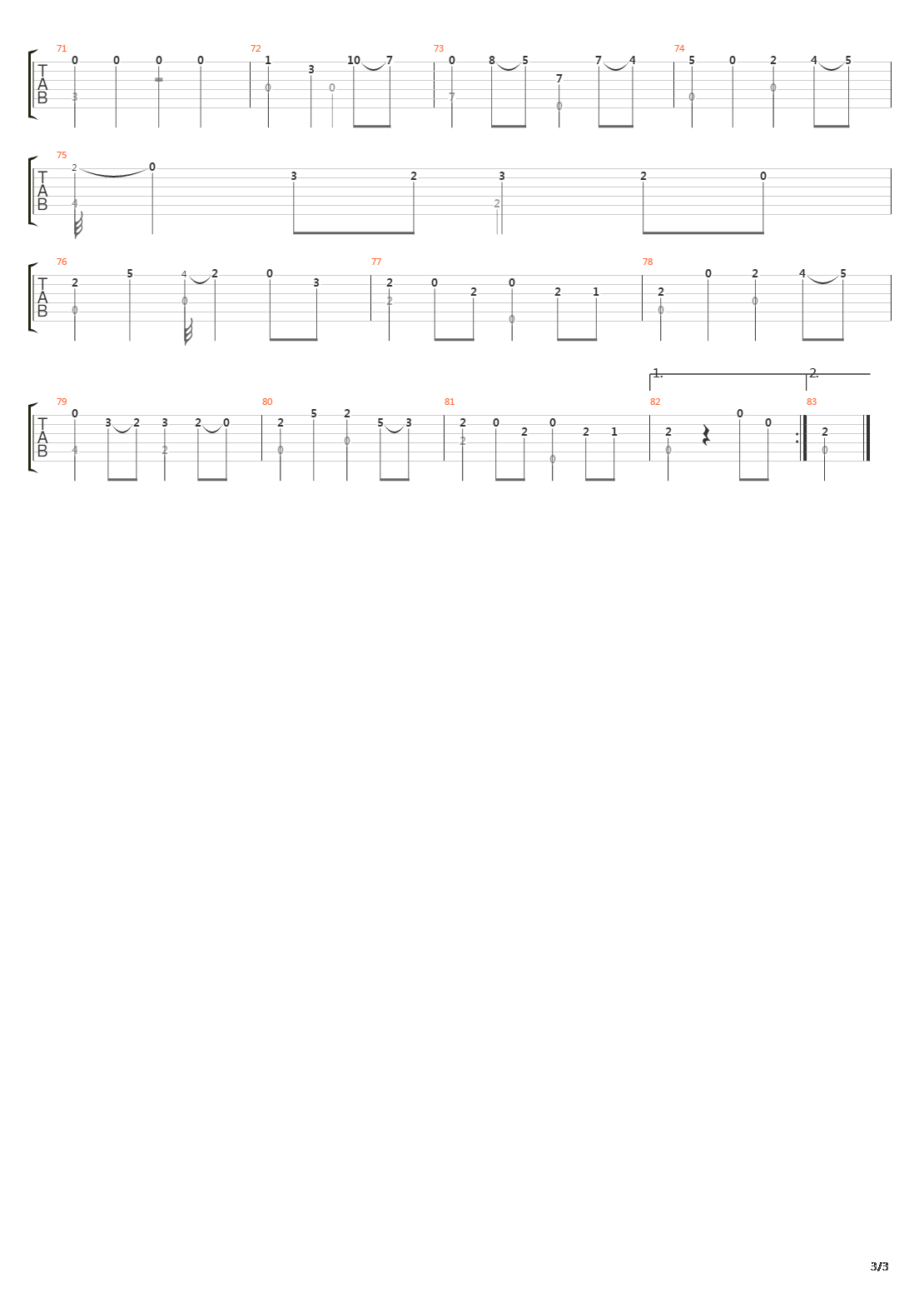 Sonata in A Major吉他谱