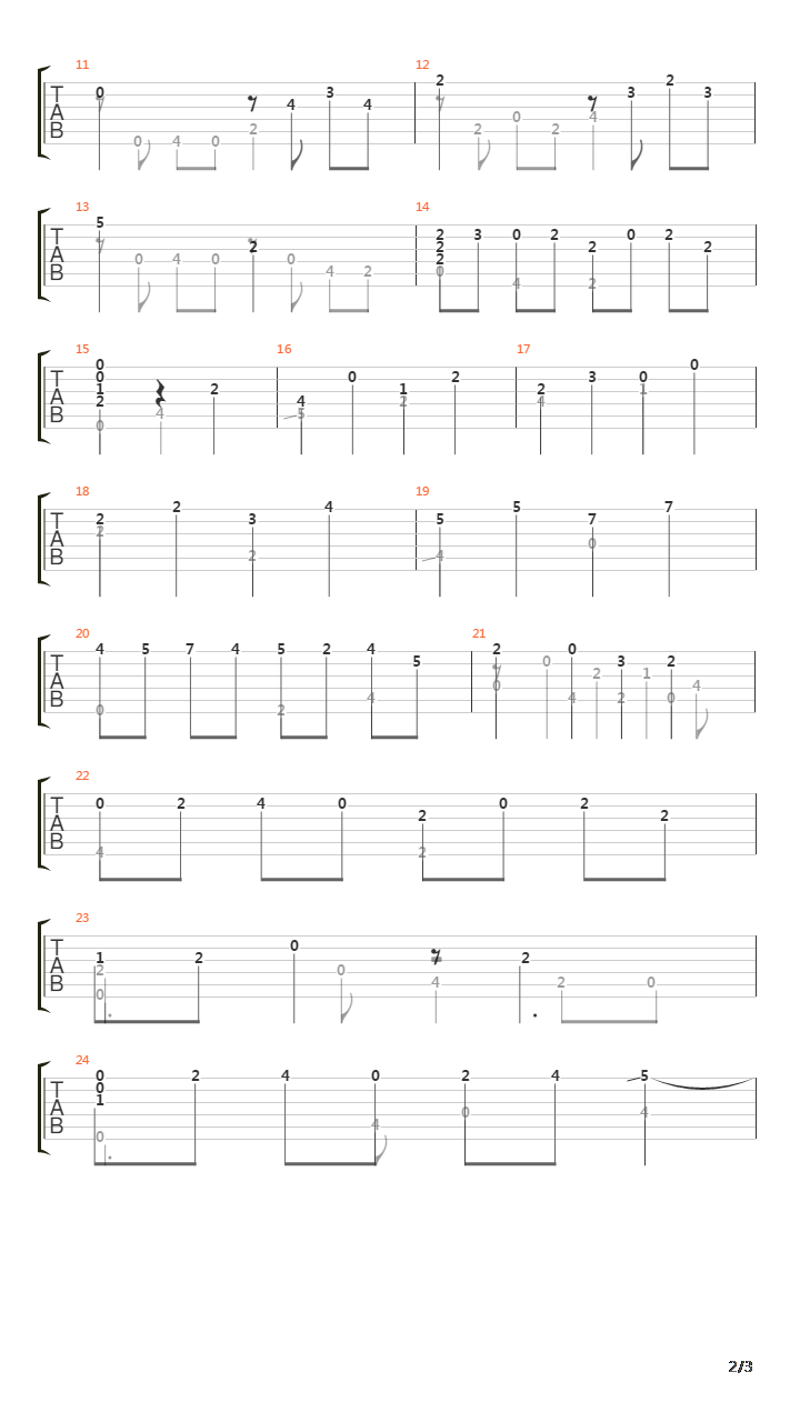 Prelude 16吉他谱