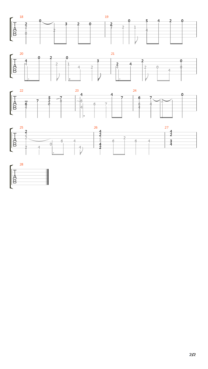 Prelude 217吉他谱