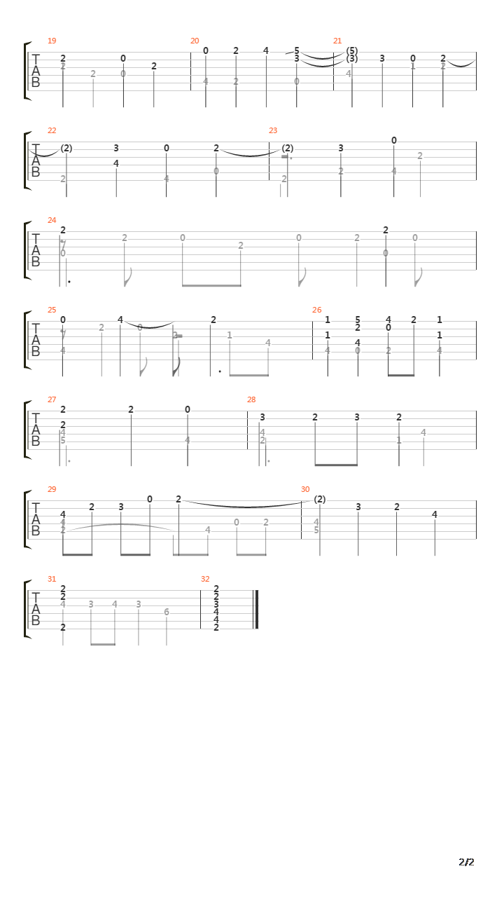 Prelude 222吉他谱