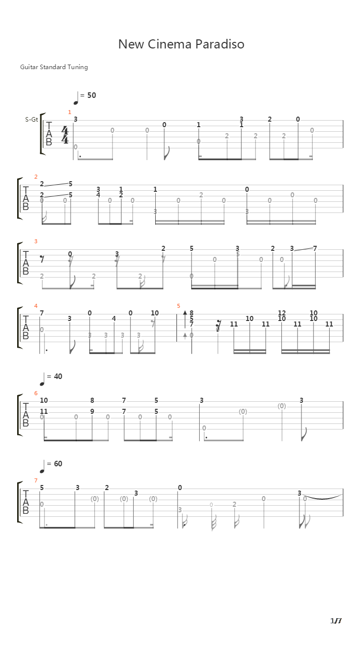 Cinema Paradiso吉他谱