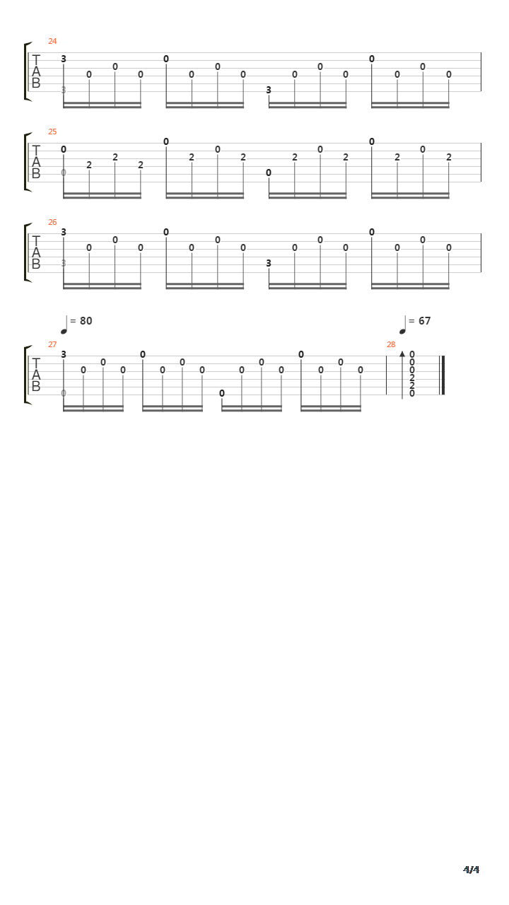 ecstacy of Gold吉他谱