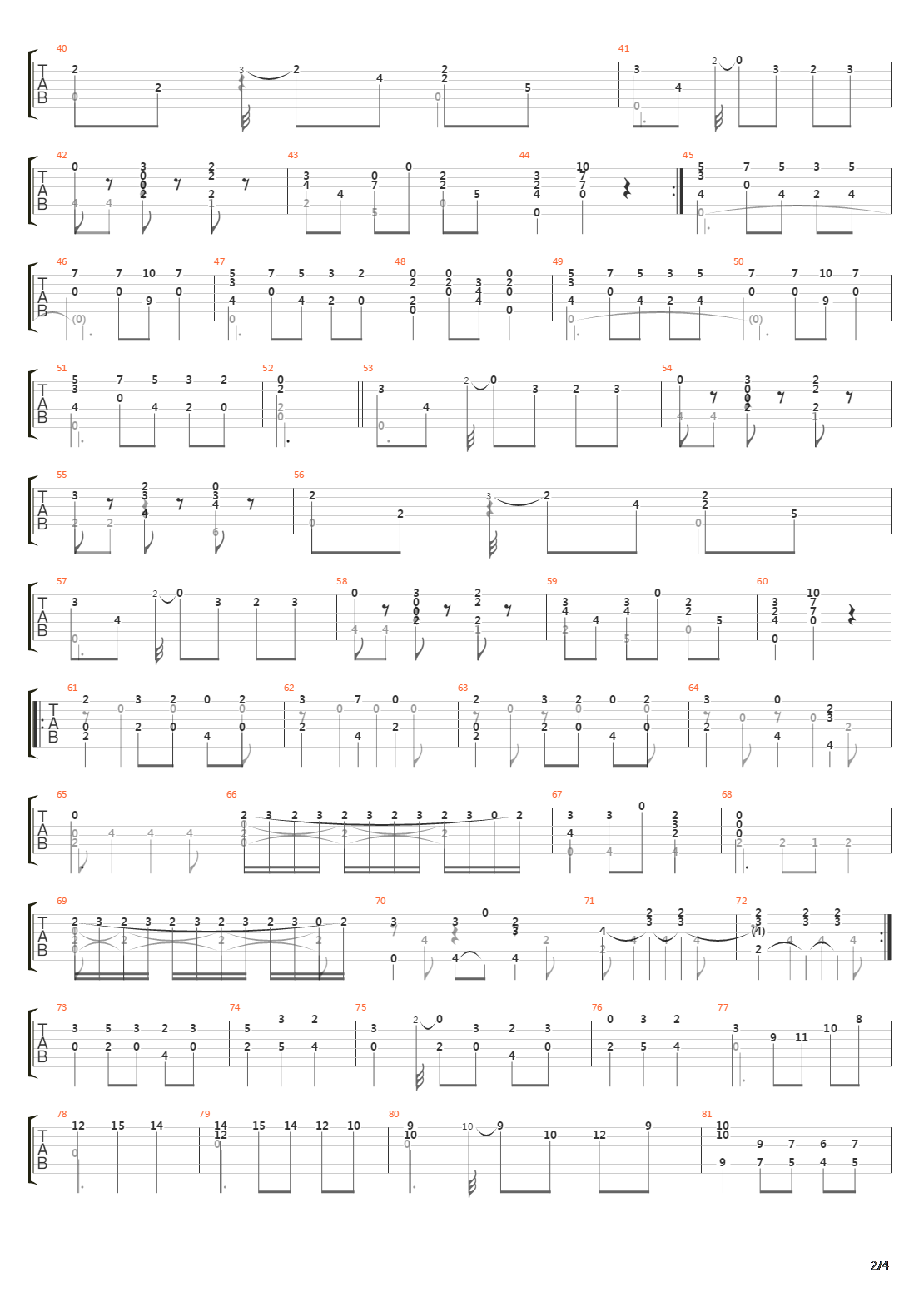 Danza Espanola No 3 Zarabanda吉他谱