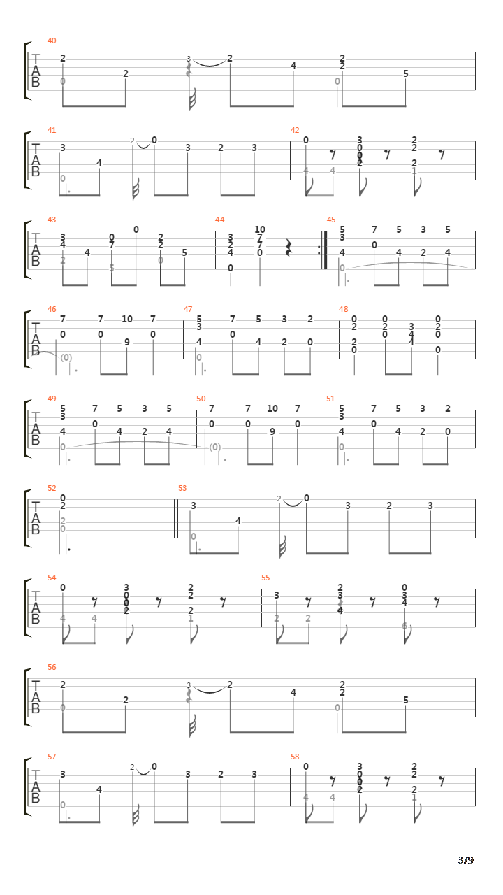 Danza Espanola No 3 Zarabanda吉他谱