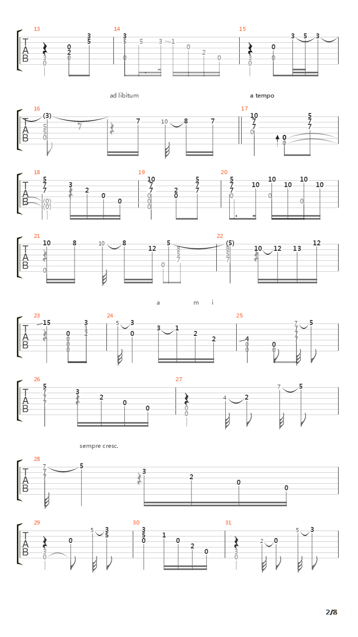 Danza Espanolas No 8 Asturiana吉他谱