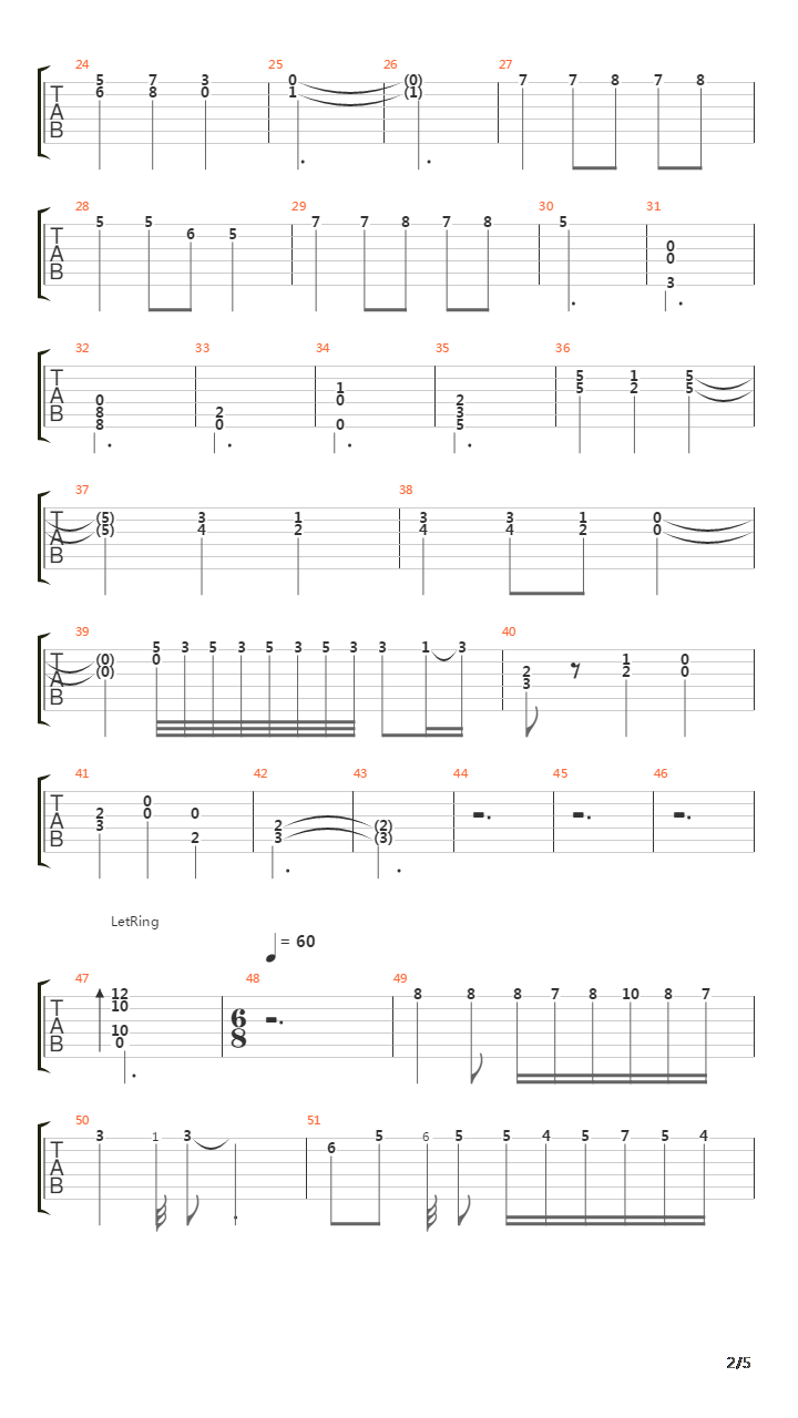 Orientale (Dansa No 2)吉他谱