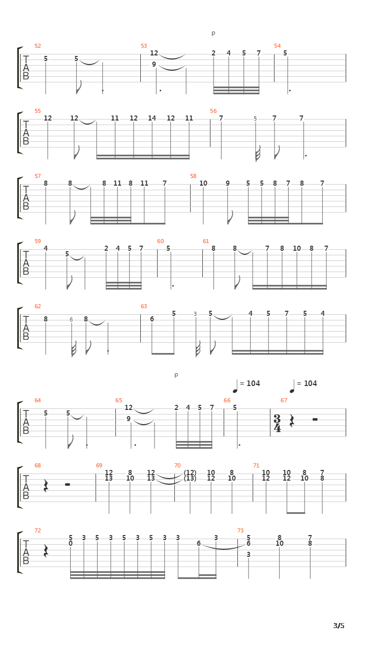 Orientale (Dansa No 2)吉他谱