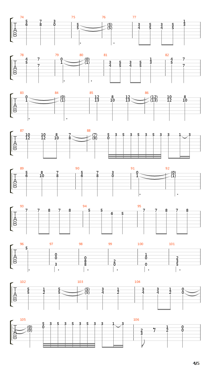 Orientale (Dansa No 2)吉他谱