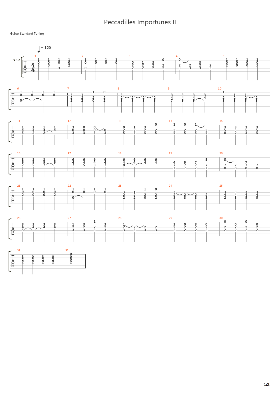 Peccadilles Importunes 2吉他谱