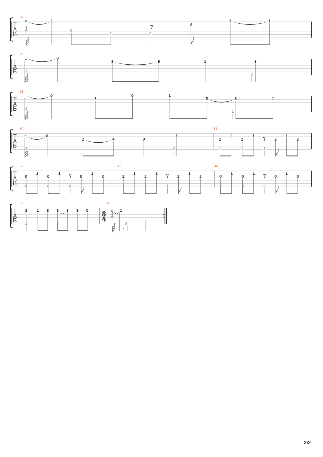 Sonata In C (6 Bouree)吉他谱