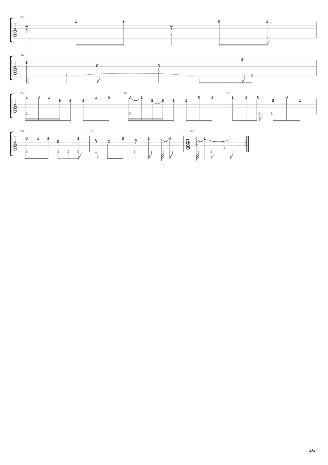 Sonata In C (7 Gigue)吉他谱