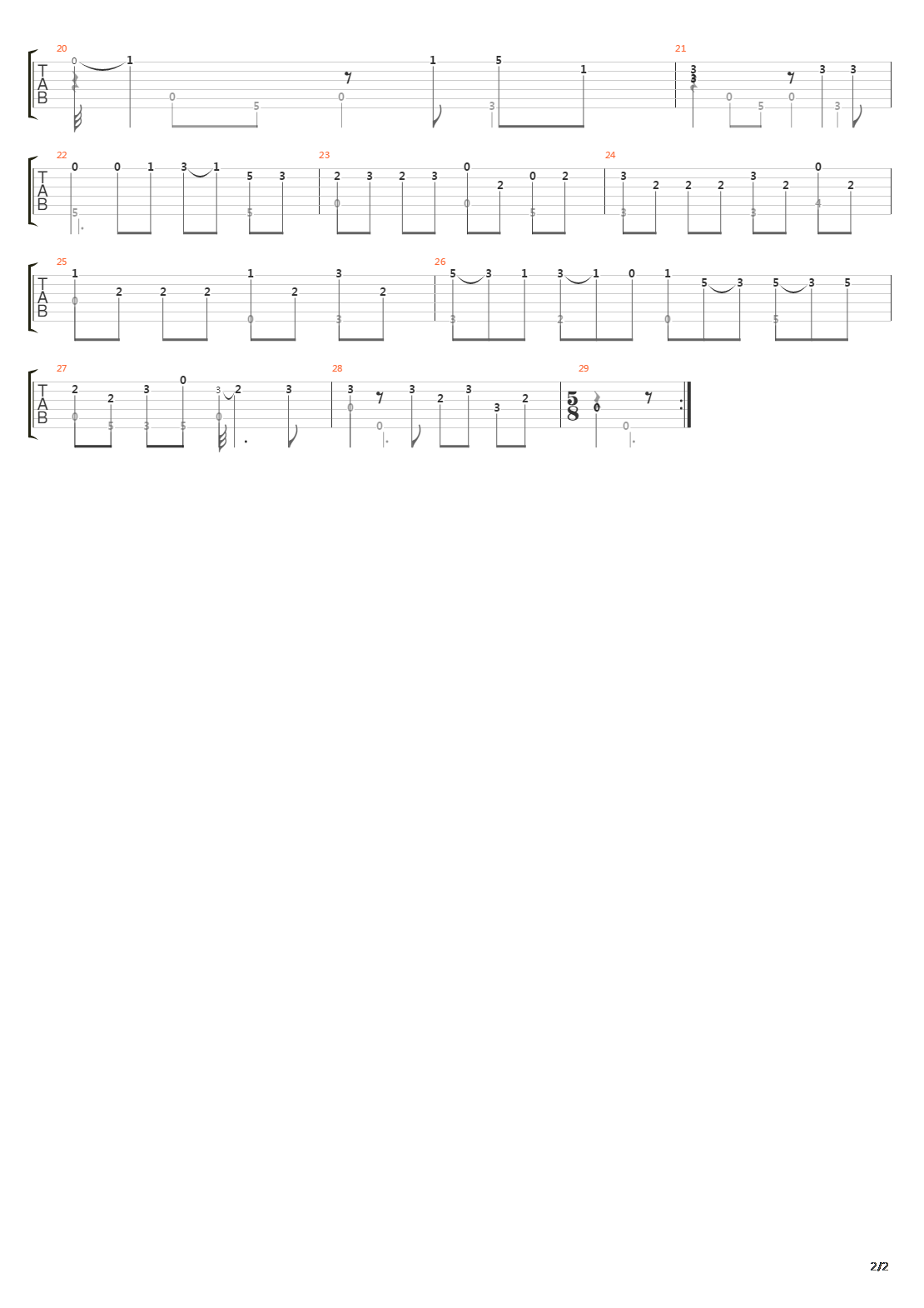 Sonata In Dm (2 Allemande)吉他谱