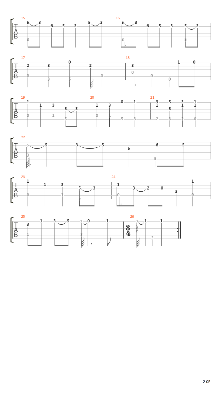 Sonata In Dm (4 Bouree)吉他谱