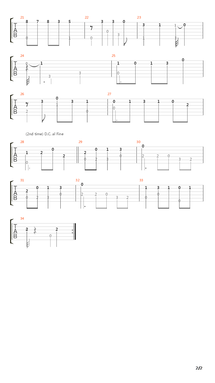 Suite In Am (4 Menuet)吉他谱