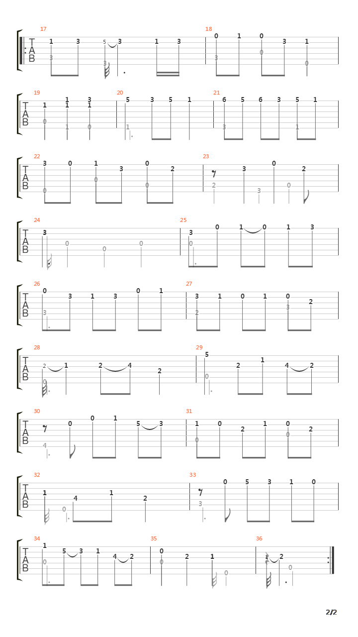 Suite In Am (5 Menuet II)吉他谱