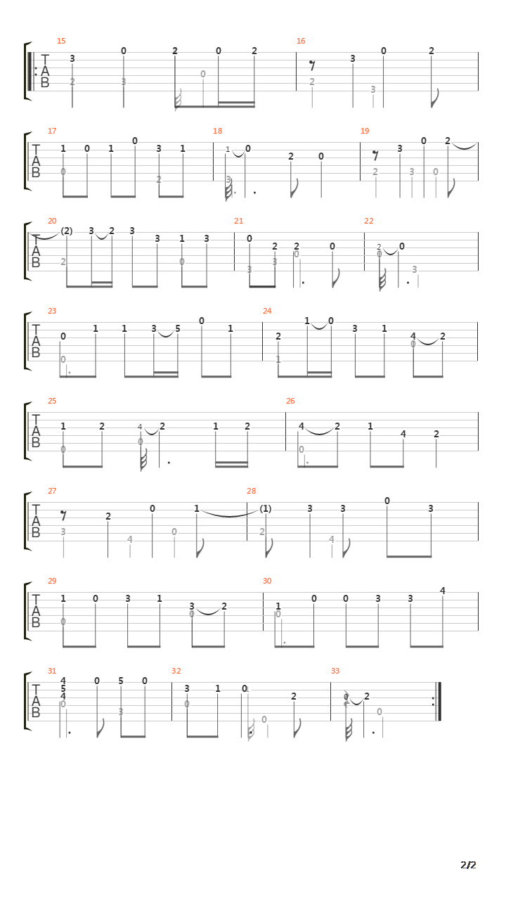 Suite In Am (7 Sarabande)吉他谱