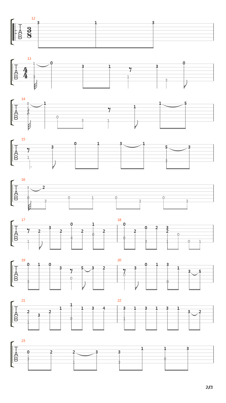 Suite In F 1 Allemande吉他谱