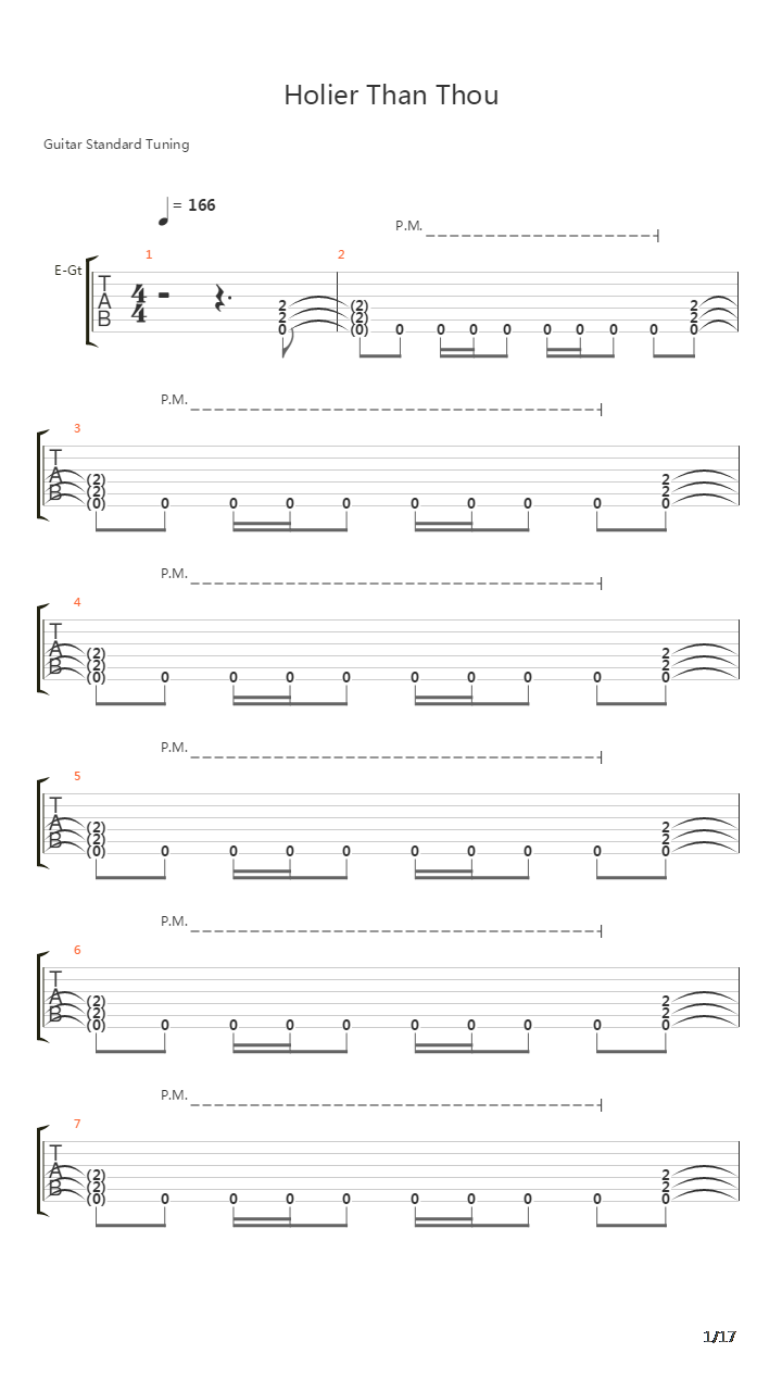 Holier Than Thou吉他谱