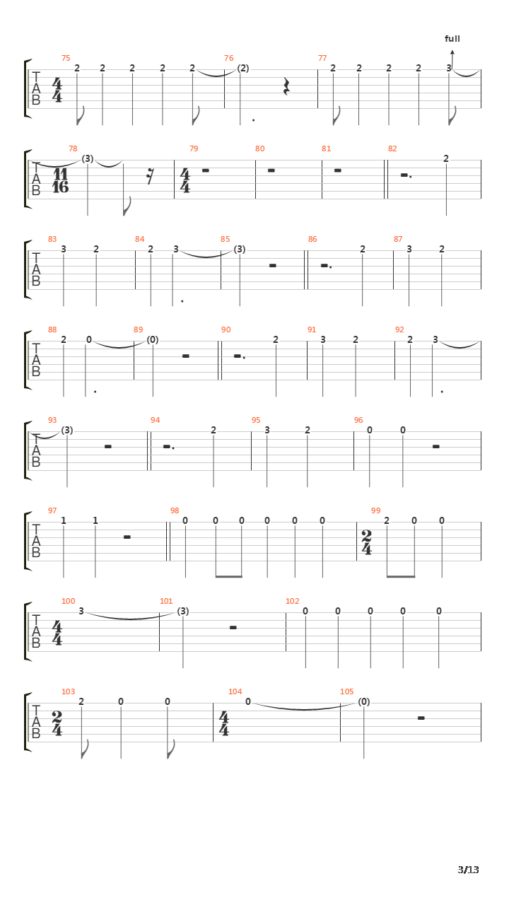 Master Of Puppets(11)吉他谱