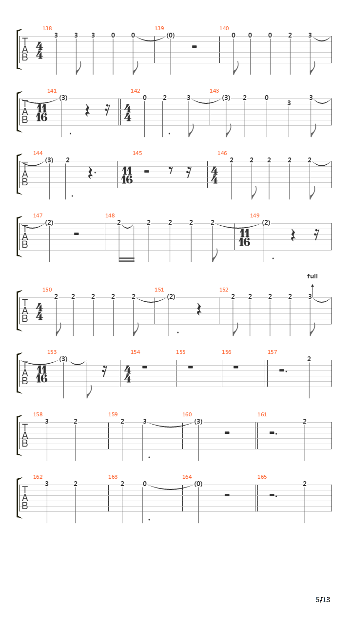 Master Of Puppets(11)吉他谱