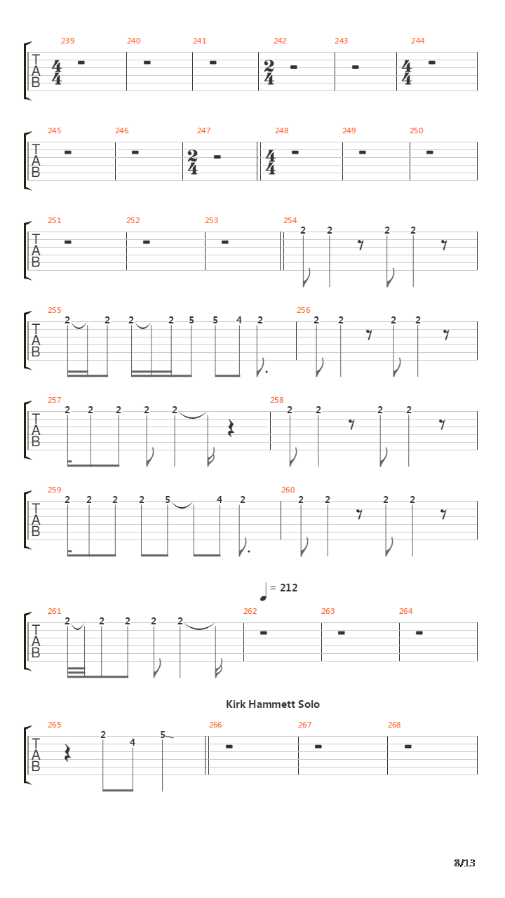 Master Of Puppets(11)吉他谱