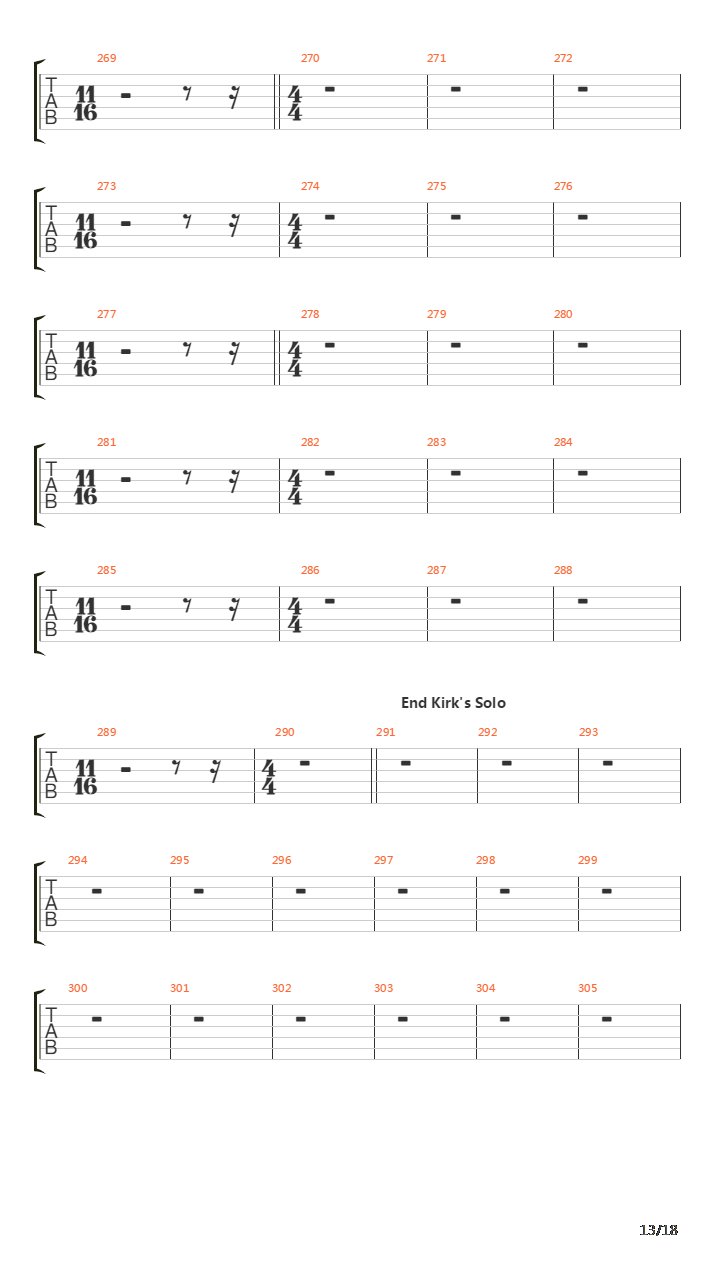 Master Of Puppets(12)吉他谱