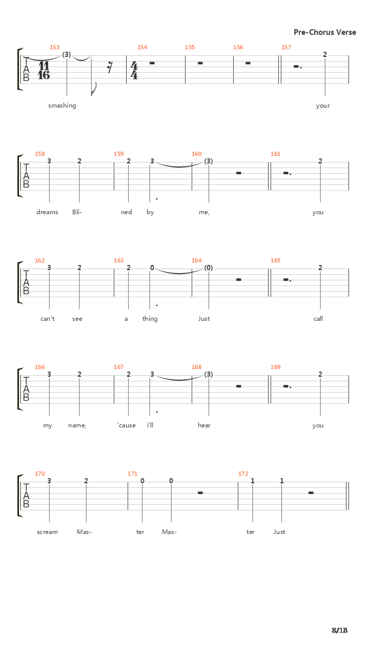 Master Of Puppets(12)吉他谱