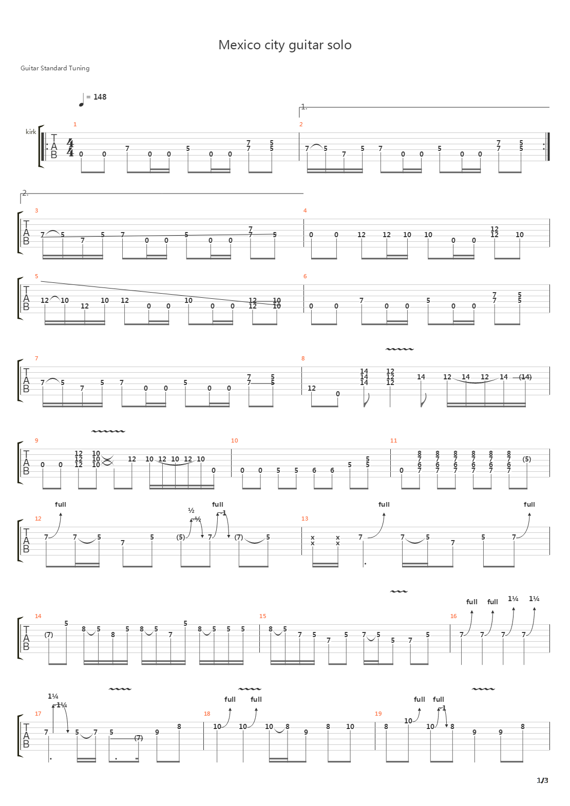 Mexico City吉他谱