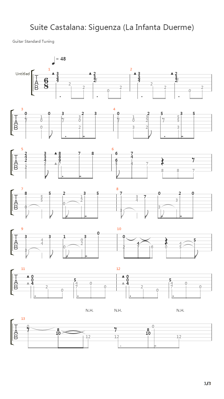 Castles Of Spain Siguenza La Infanta Duerme吉他谱