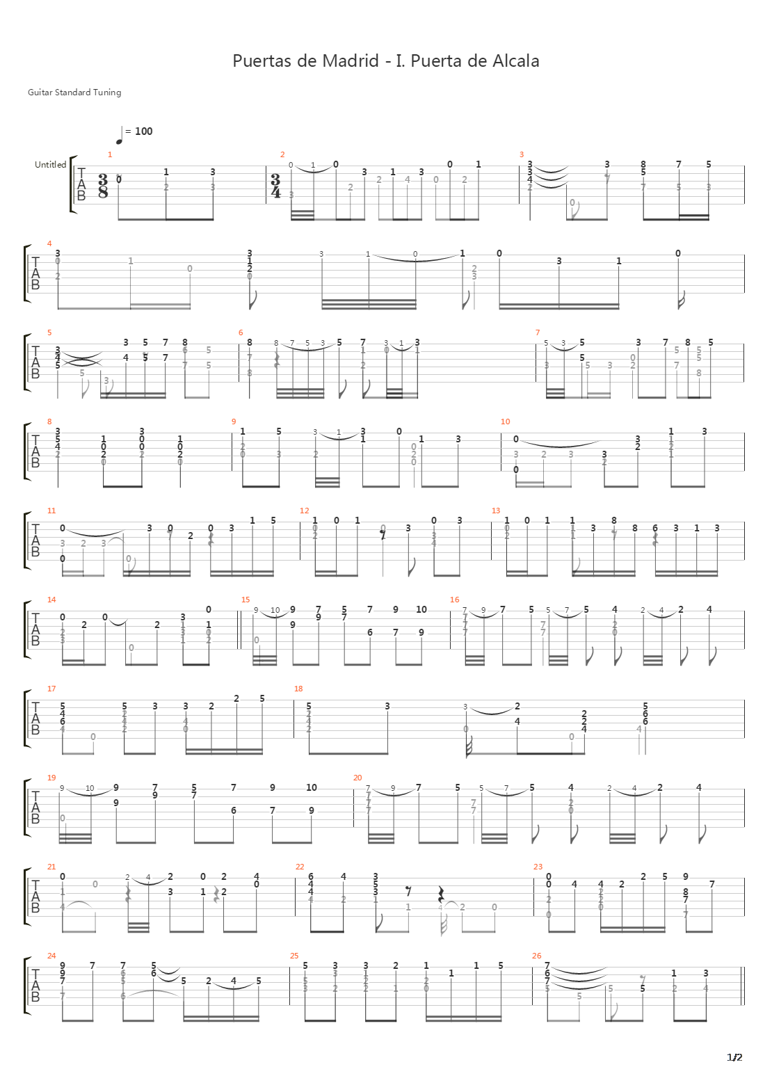 Puertas De Madrid I Puerta De Alcala吉他谱