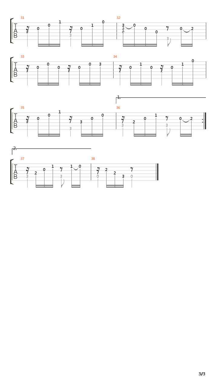 Andantino in A Minor吉他谱