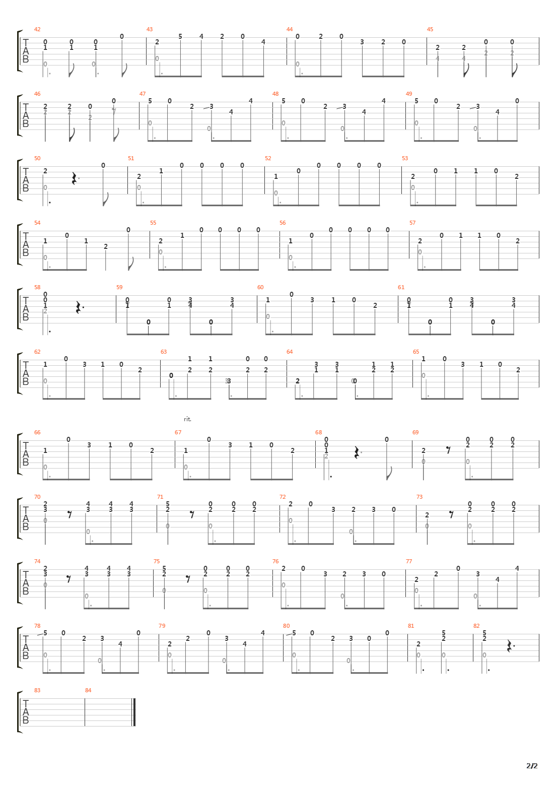 Opus 241 No 10 Rondo吉他谱