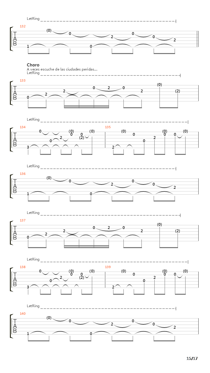 Ciudades Perdidas吉他谱