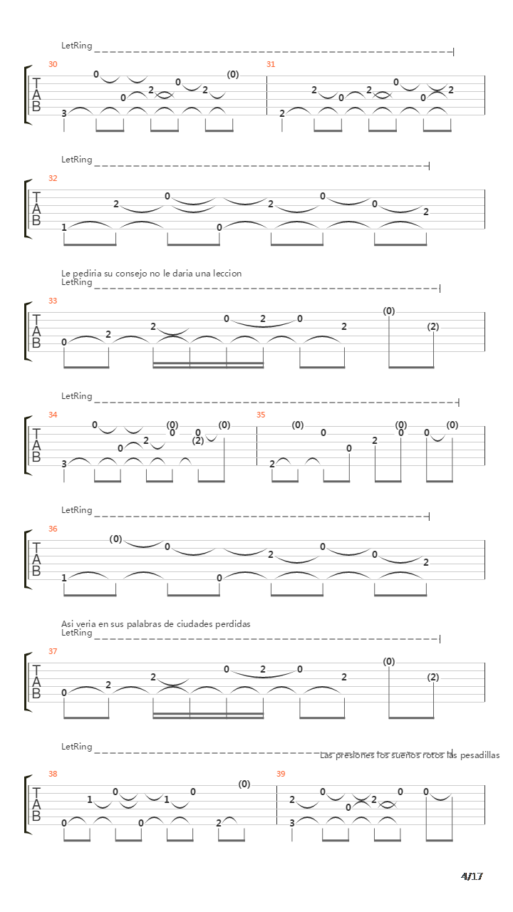 Ciudades Perdidas吉他谱