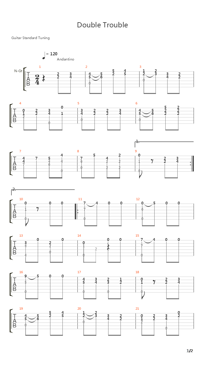 Double Trouble吉他谱