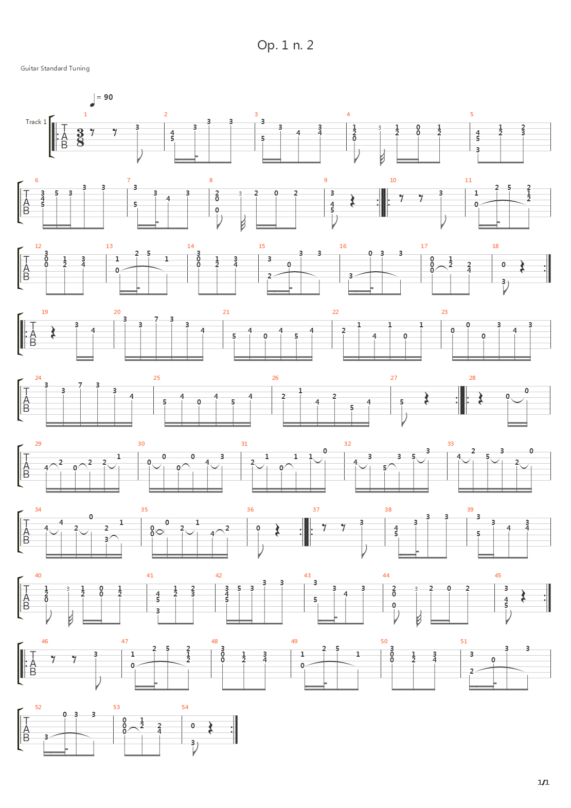 Opus 1 N 2 Valse Allegretto In G 6 Divertimenti吉他谱