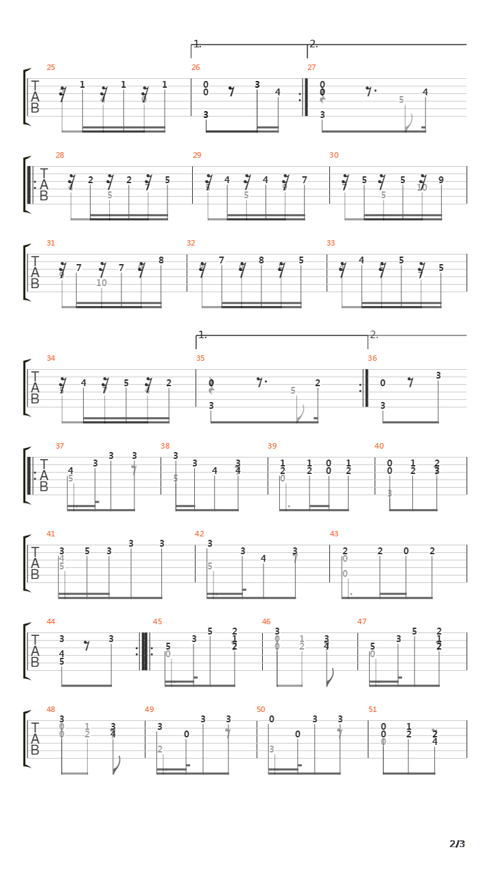 Opus 1 No 2吉他谱