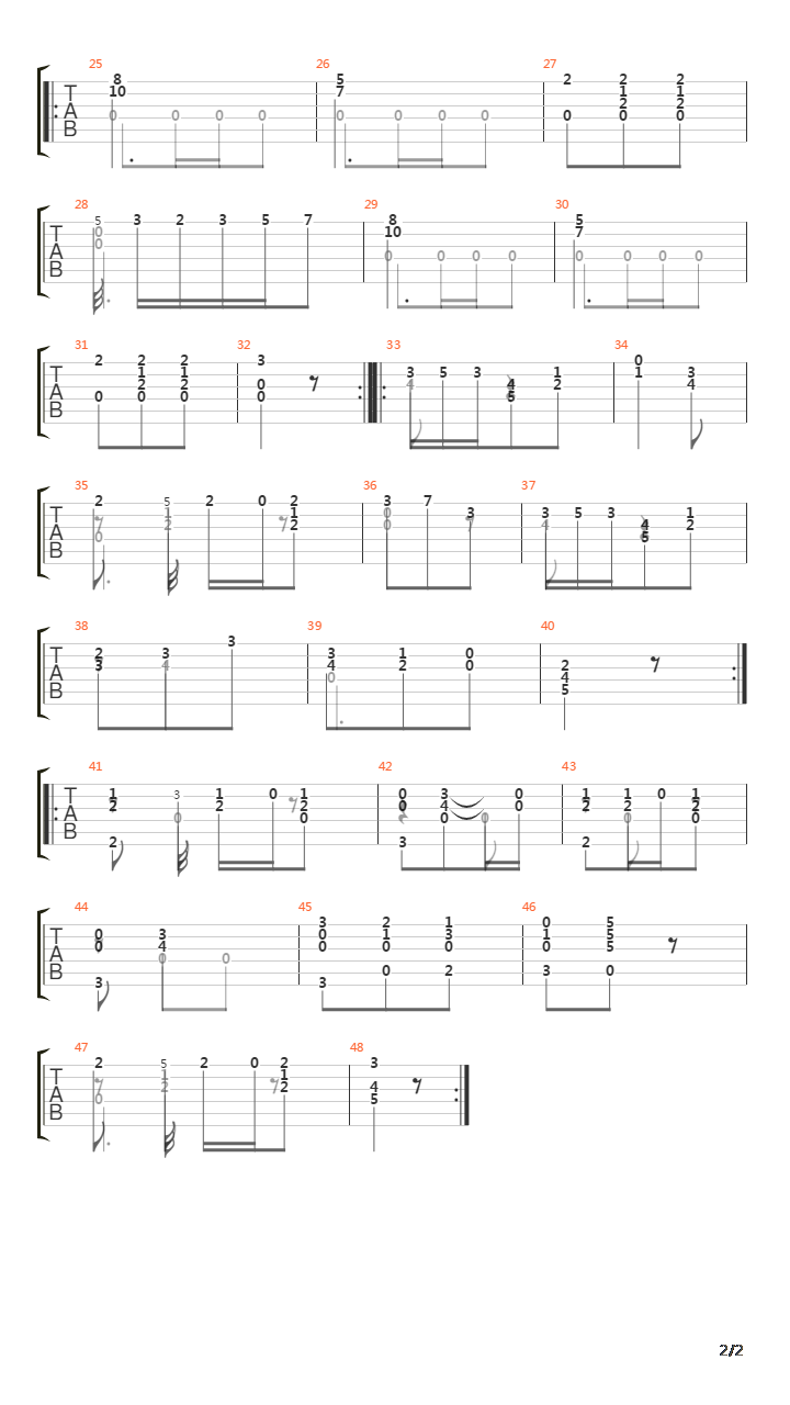 Opus 2 No 2吉他谱