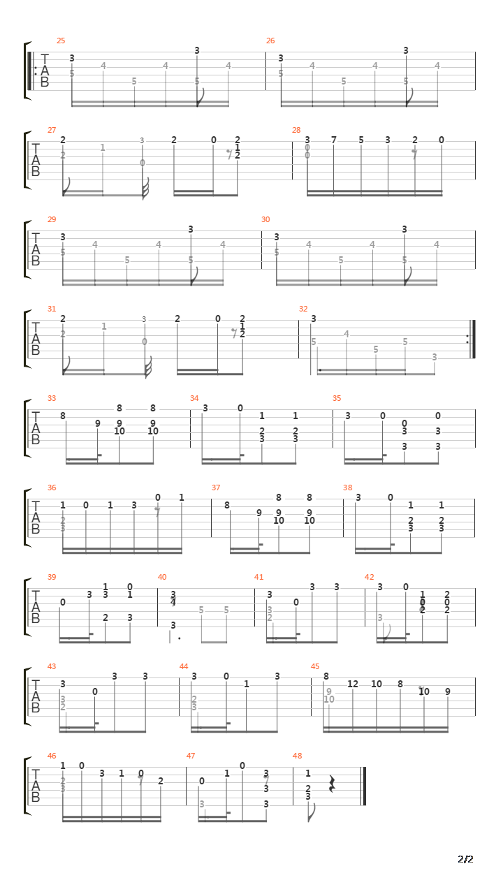 Opus 2 No 5吉他谱