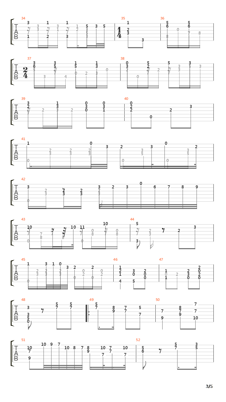 Opus 5 No 5吉他谱