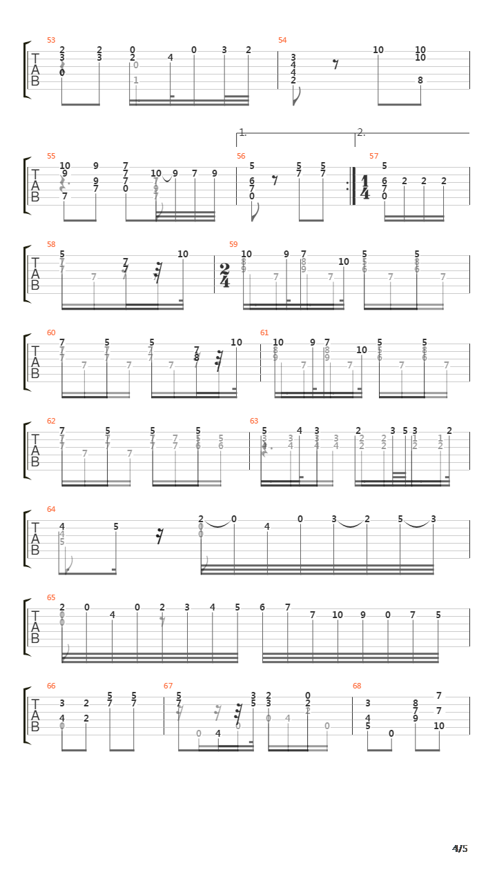 Opus 5 No 5吉他谱