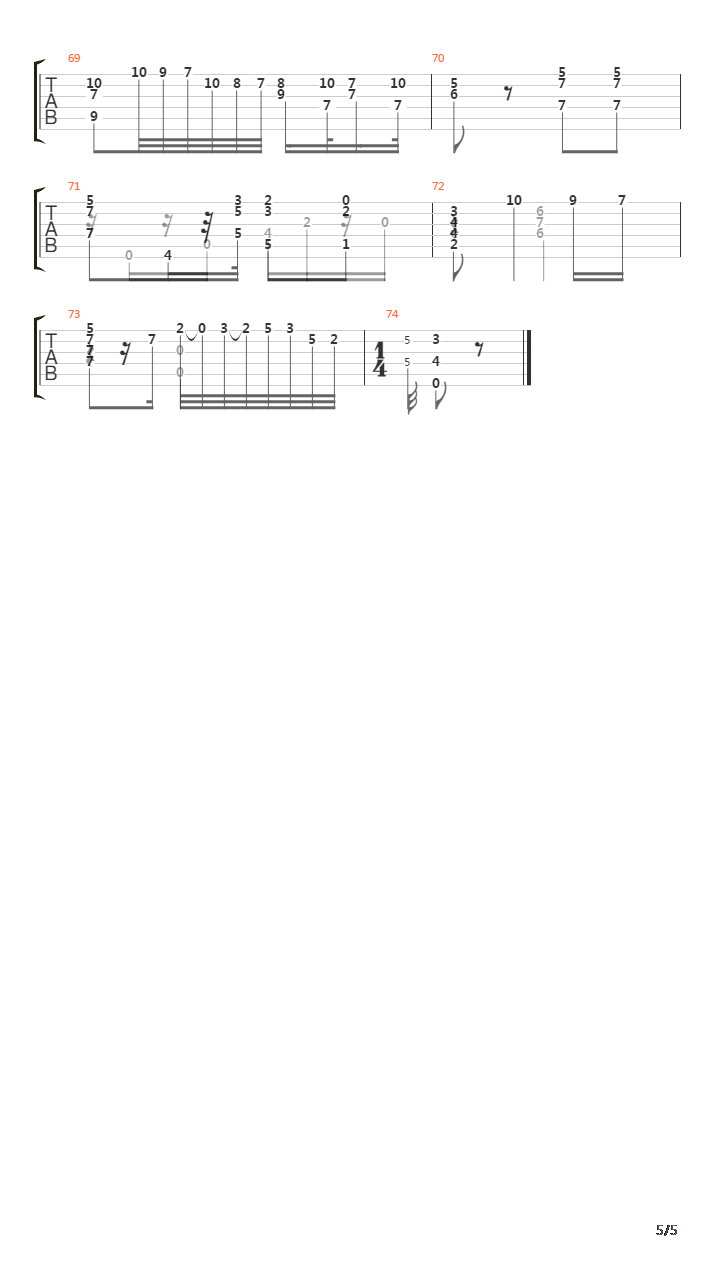 Opus 5 No 5吉他谱