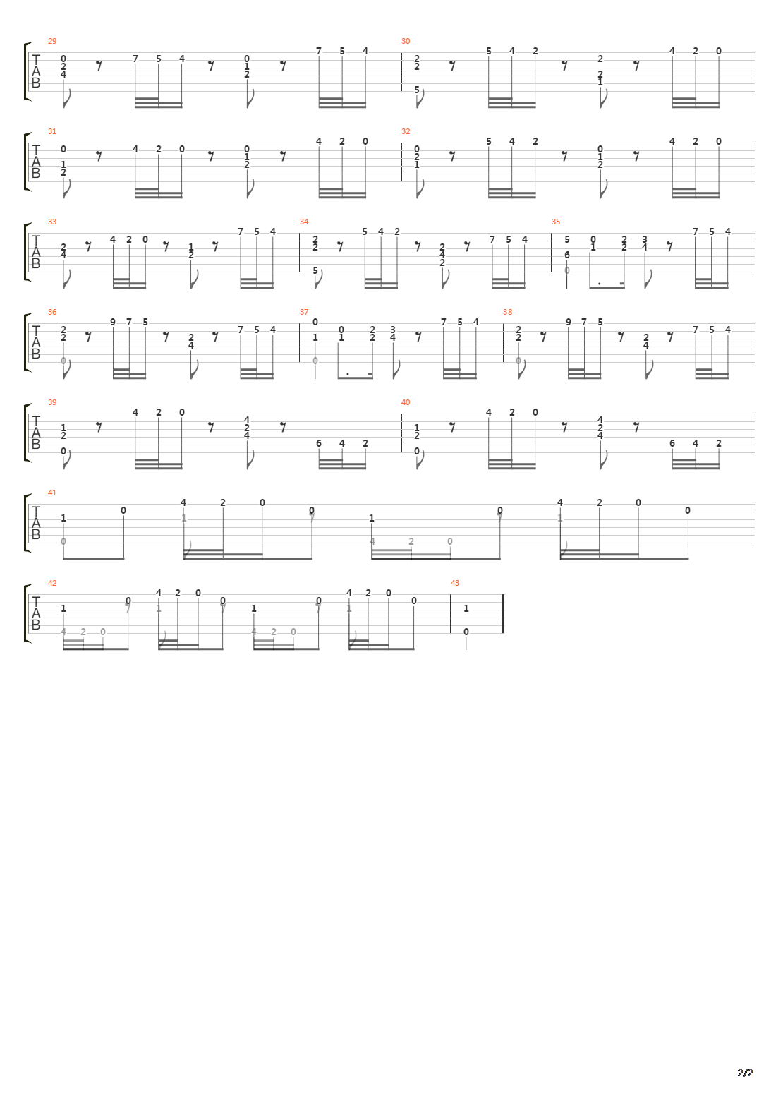 Opus 6 No 3 (Segovia Study 11)吉他谱