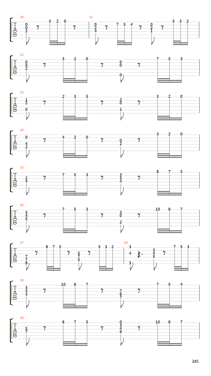 Opus 6 No 3 (Segovia Study 11)吉他谱