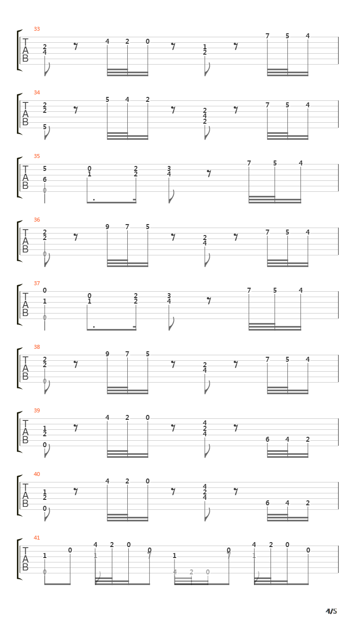 Opus 6 No 3 (Segovia Study 11)吉他谱